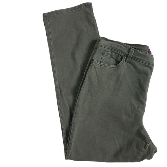 Gloria Vanderbilt Womens Jeans Size 16 Amanda Green Denim Stretch Straight Leg - Picture 4 of 10